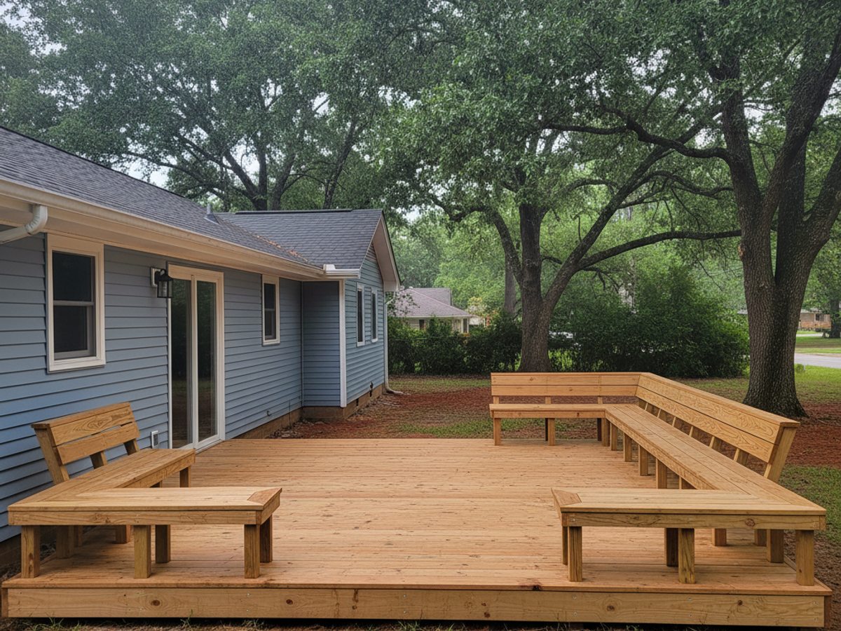 Majestic Deck Solutions crew at work on a home in Douglasville, GA
